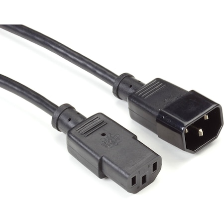 Black Box Extension Cord, 18 AWG, 18/3, IEC C14, IEC C13, 2 ft EPXR25